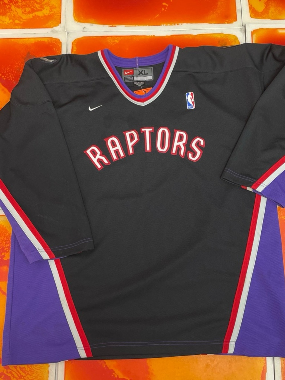 Nike Toronto Raptors Black & Purple Hockey Jeresey